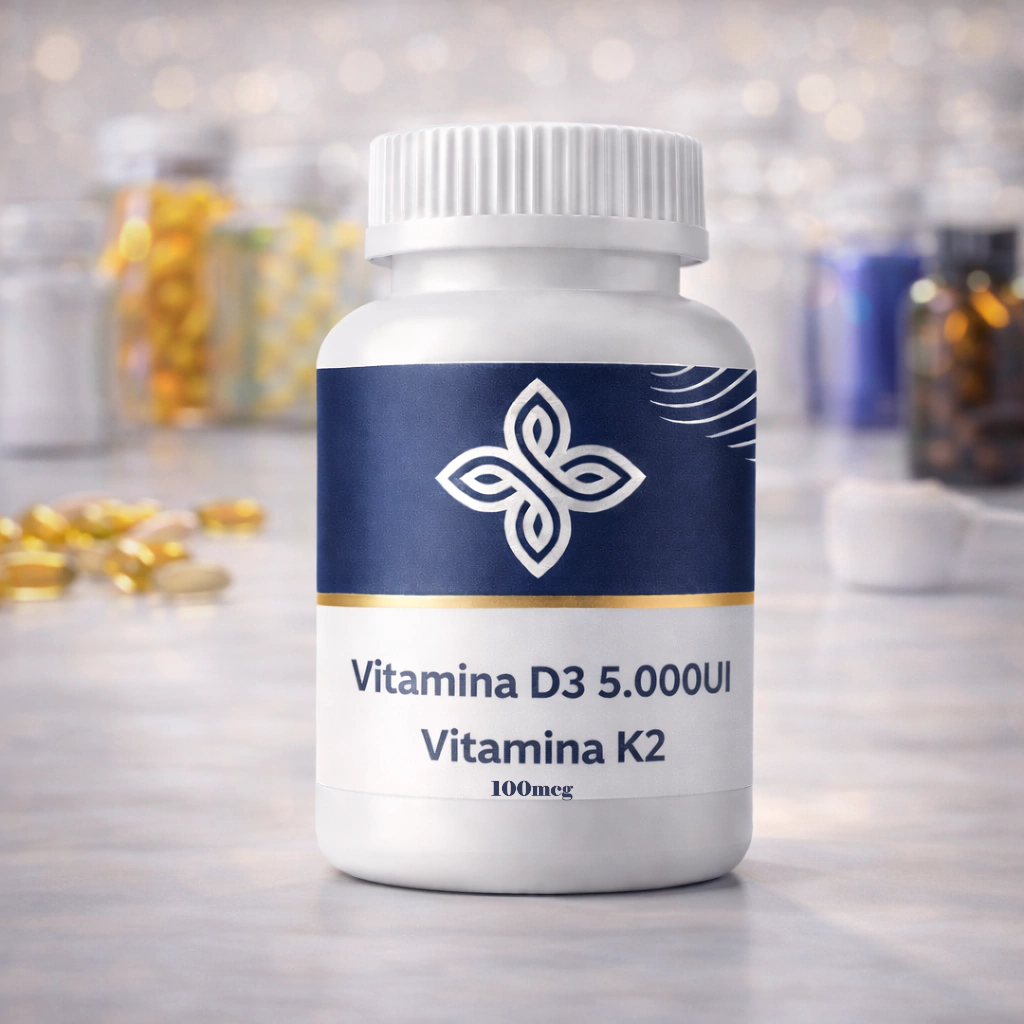 Vitamina D3 5.000UI + Vitamina K2 (MK7) 100mcg | 30 doses